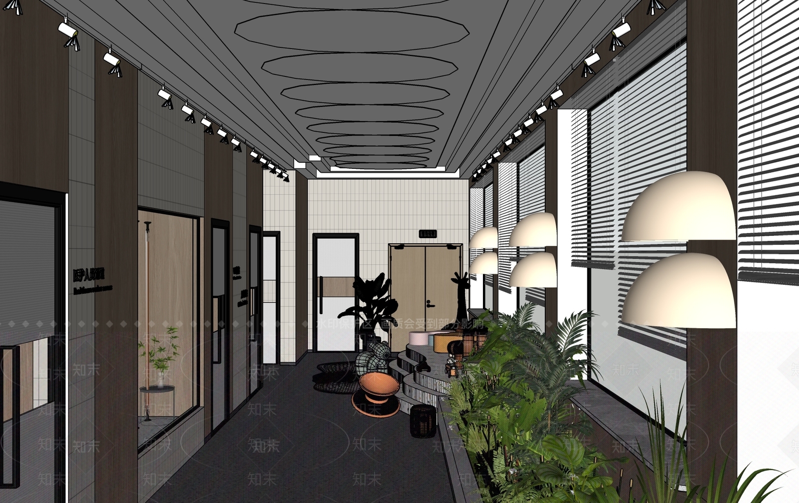现代简约医院SU模型下载【ID:1164345094】