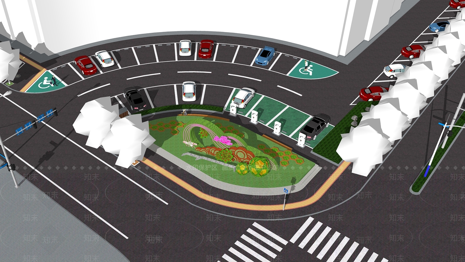 现代道路SU模型下载【ID:1164352074】