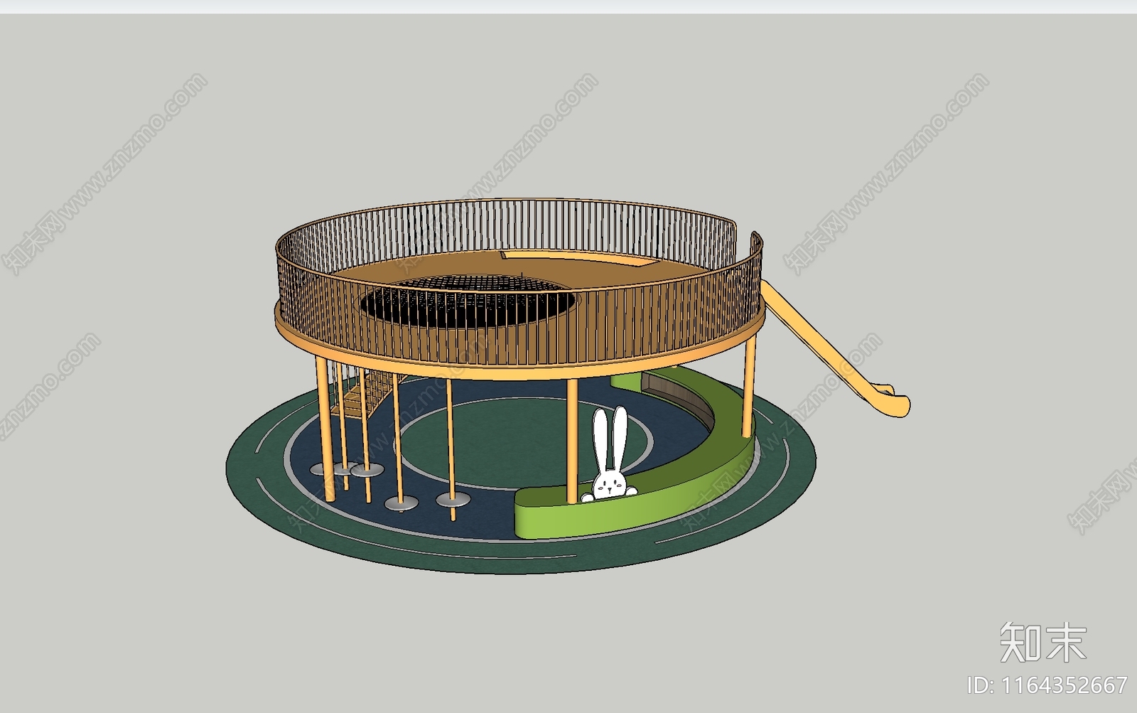 现代儿童游乐区SU模型下载【ID:1164352667】