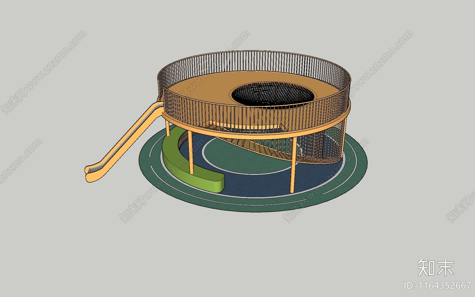 现代儿童游乐区SU模型下载【ID:1164352667】