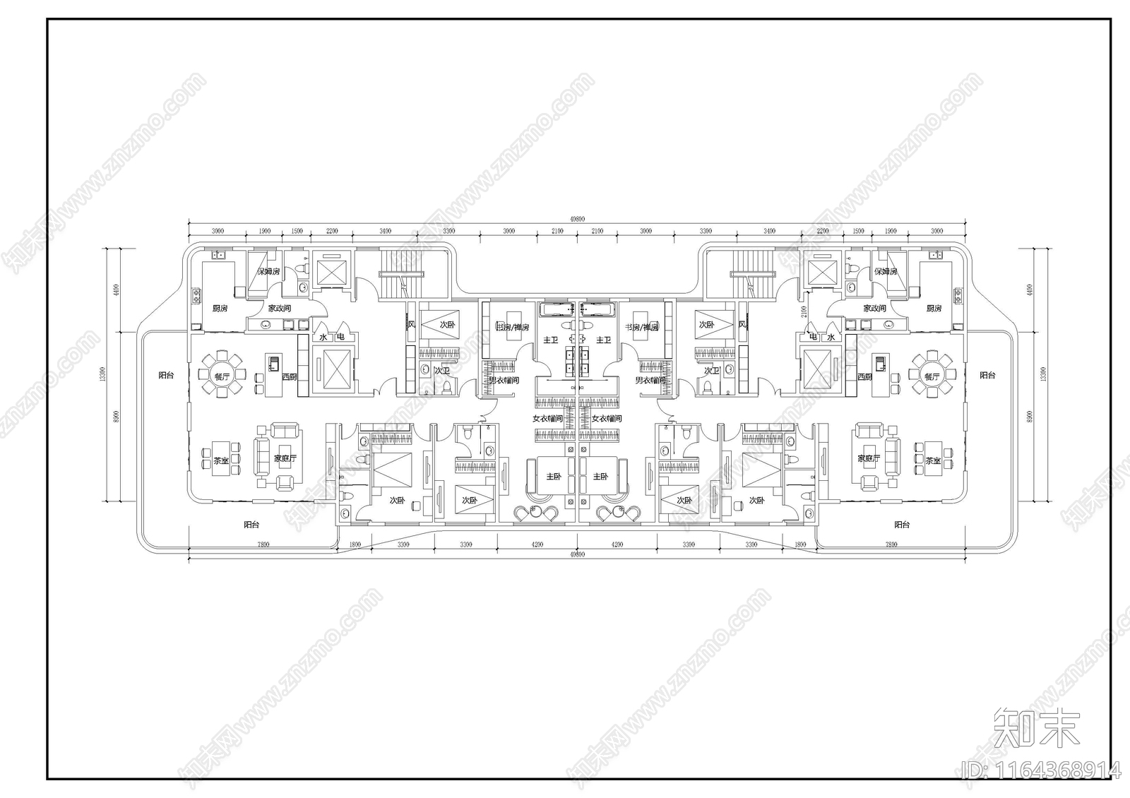 建筑平面图施工图下载【ID:1164368914】