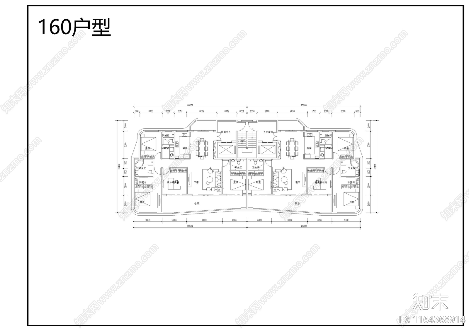 建筑平面图施工图下载【ID:1164368914】