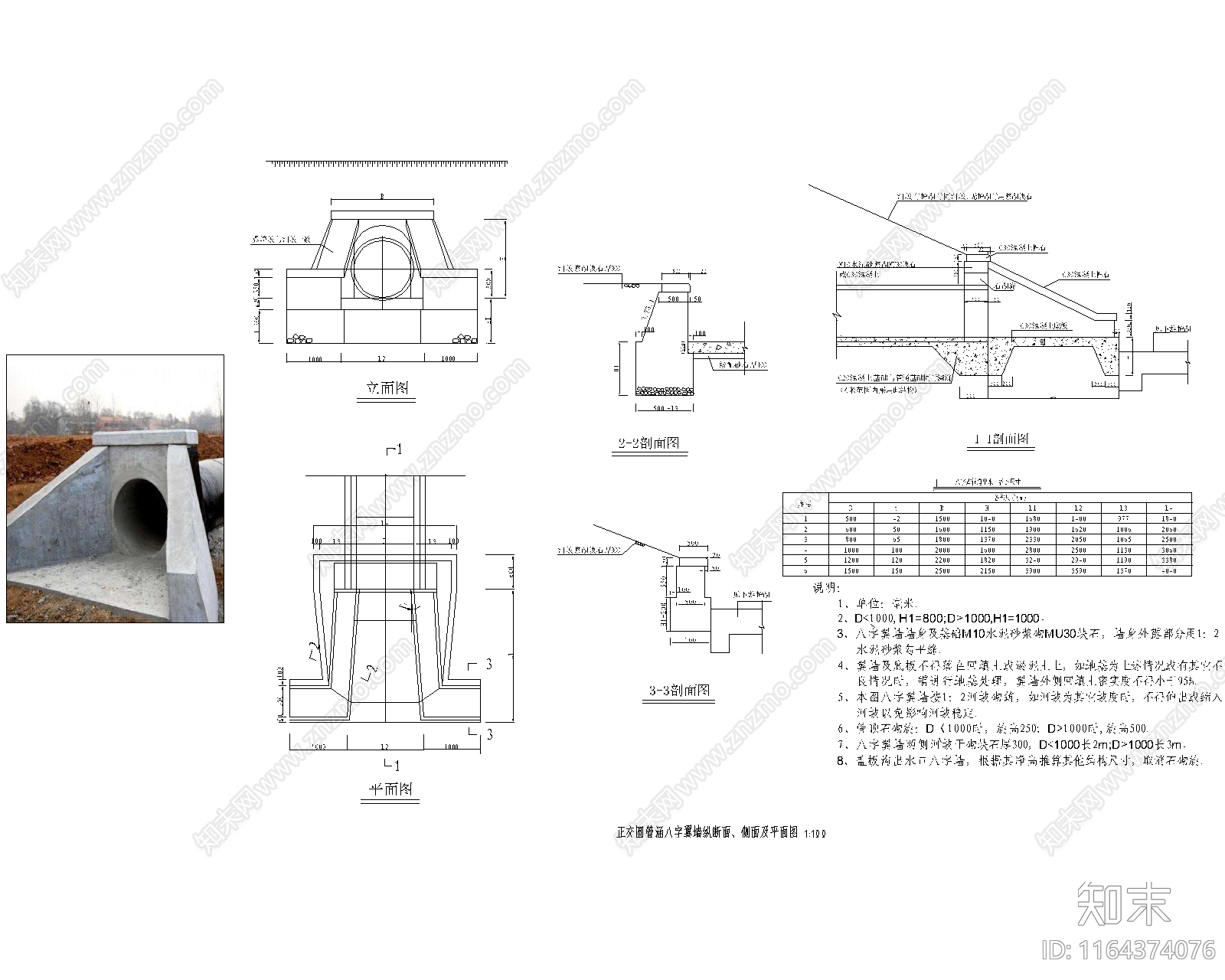 现代中式水井节点施工图下载【ID:1164374076】