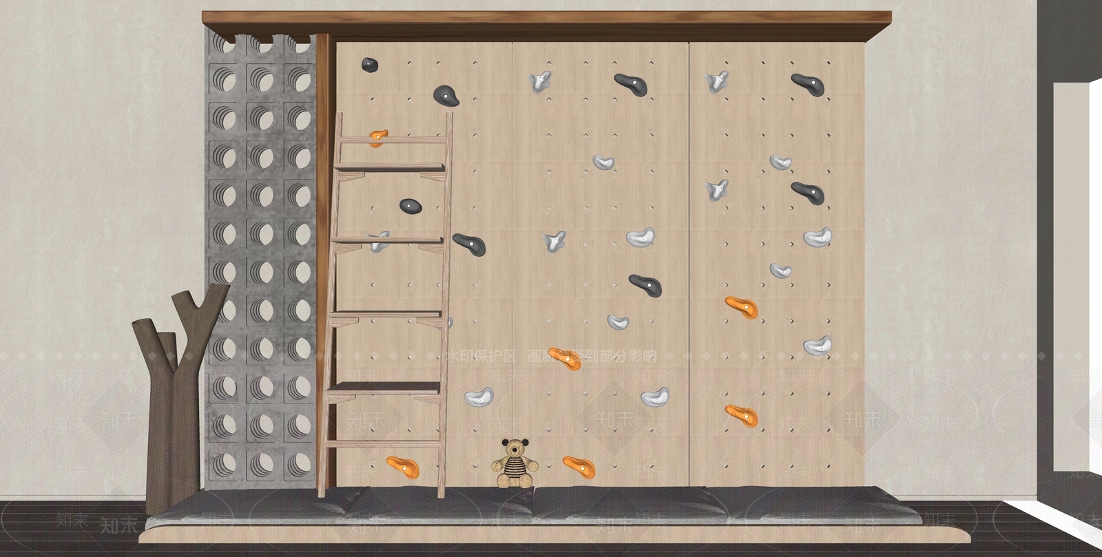 攀岩墙SU模型下载【ID:1164382338】