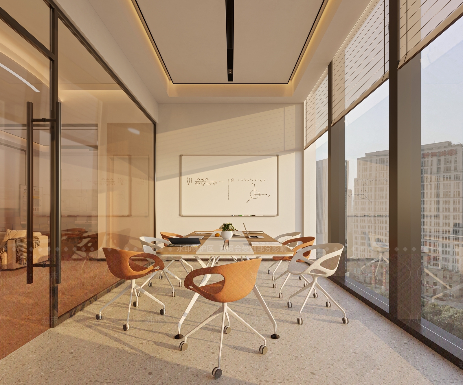 现代办公大厅3D模型下载【ID:1164450663】