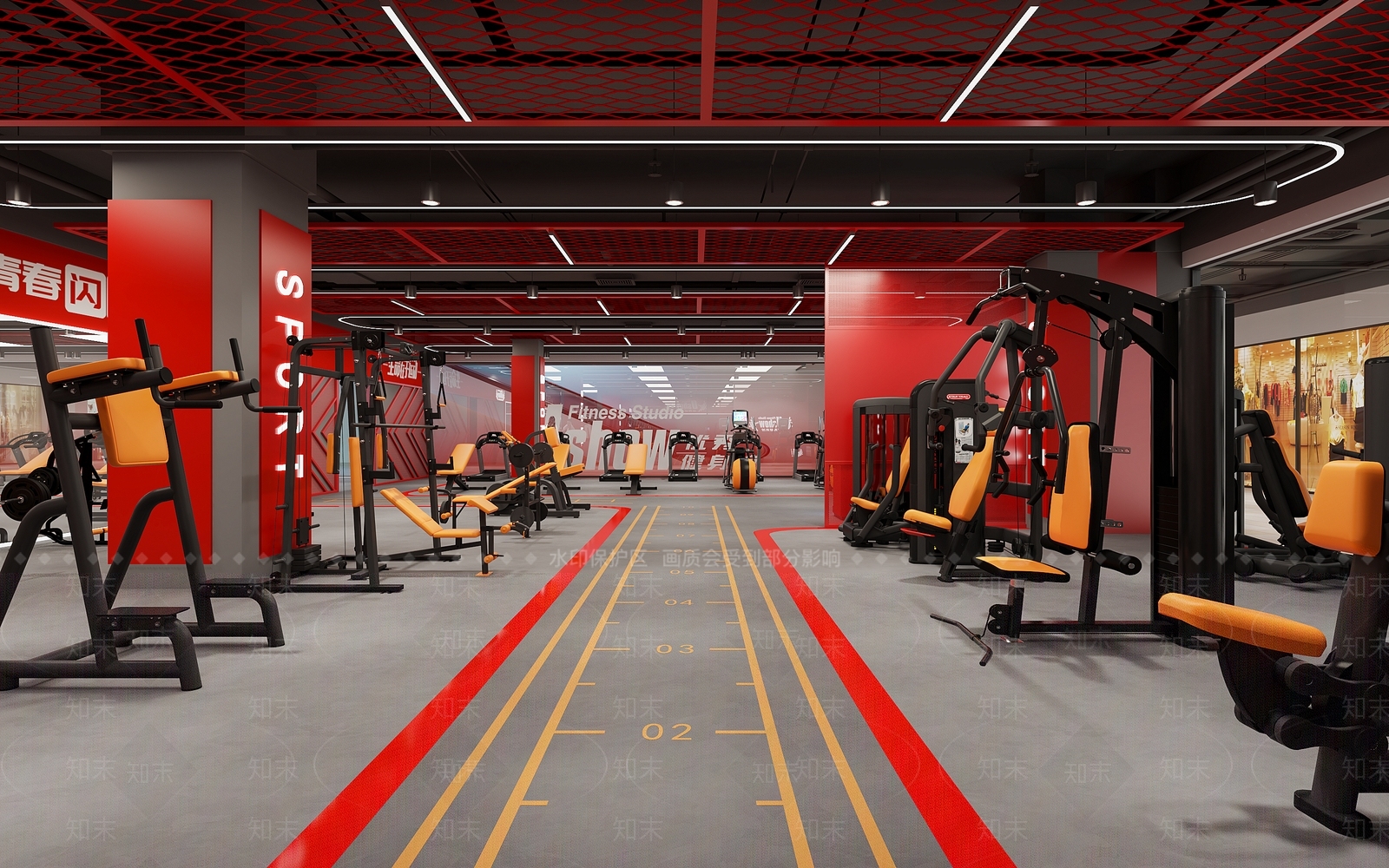 工业健身房3D模型下载【ID:1164391568】