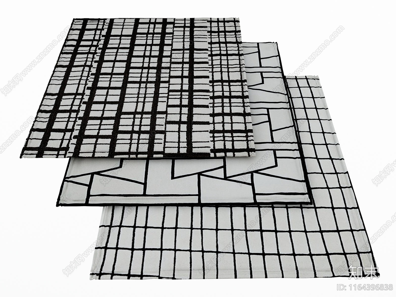 现代地毯3D模型下载【ID:1164396838】