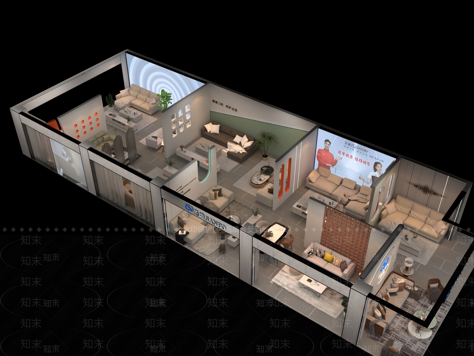 现代家居专卖店3D模型下载【ID:1164416324】