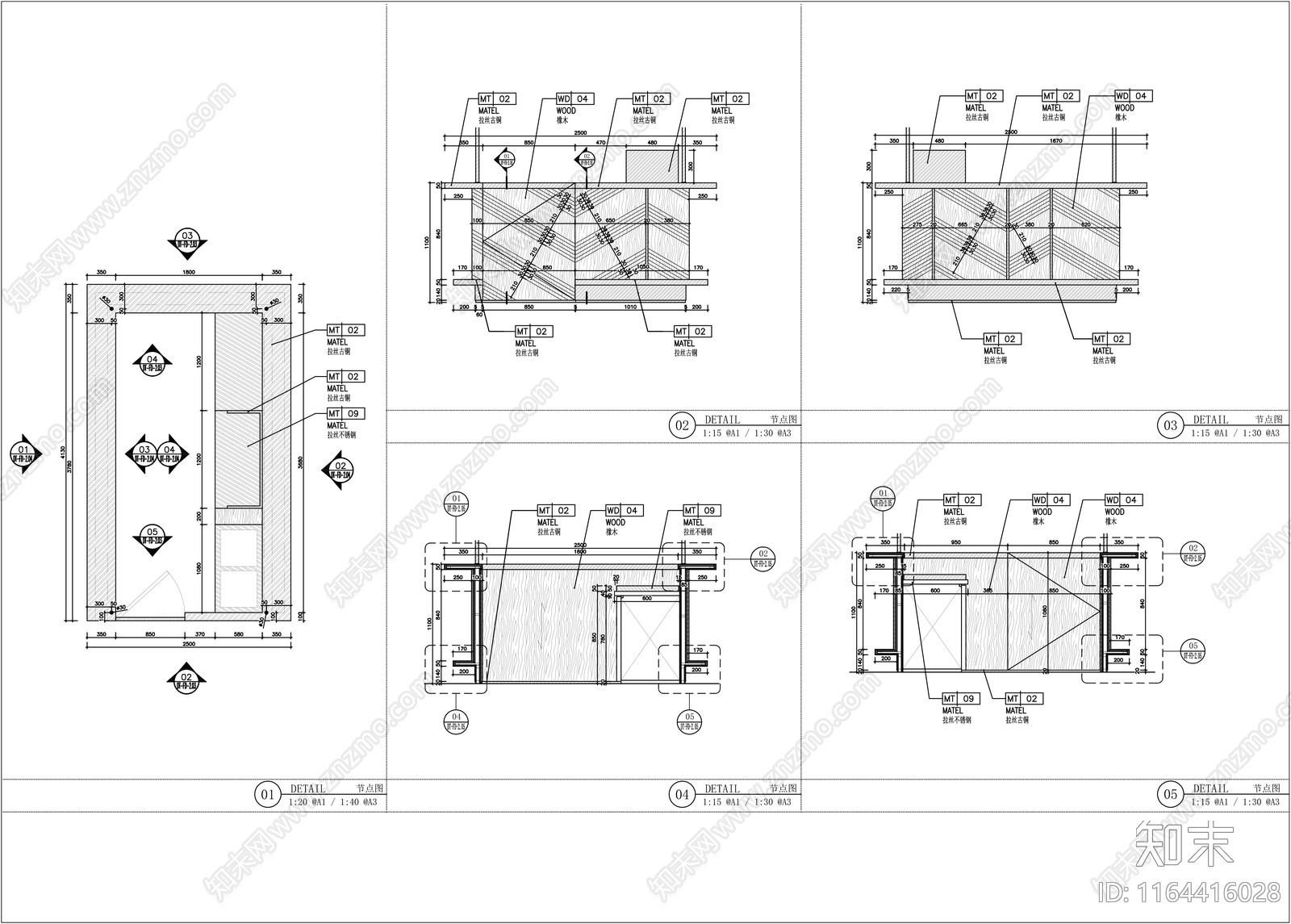 现代家具节点详图cad施工图下载【ID:1164416028】