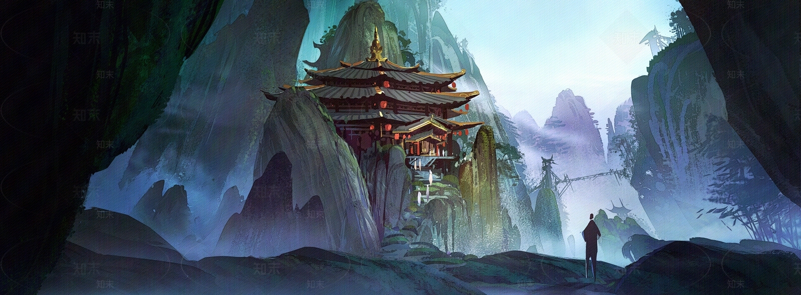 新中式中式风景贴图下载【ID:1164418288】