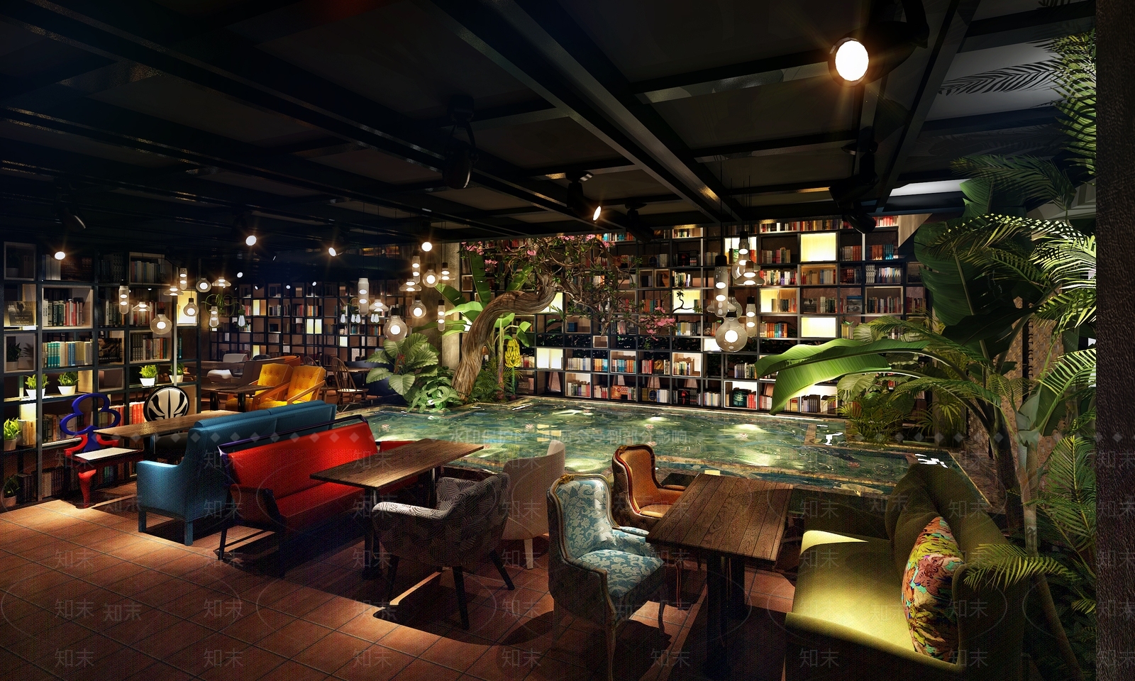 工业咖啡厅3D模型下载【ID:1164421578】