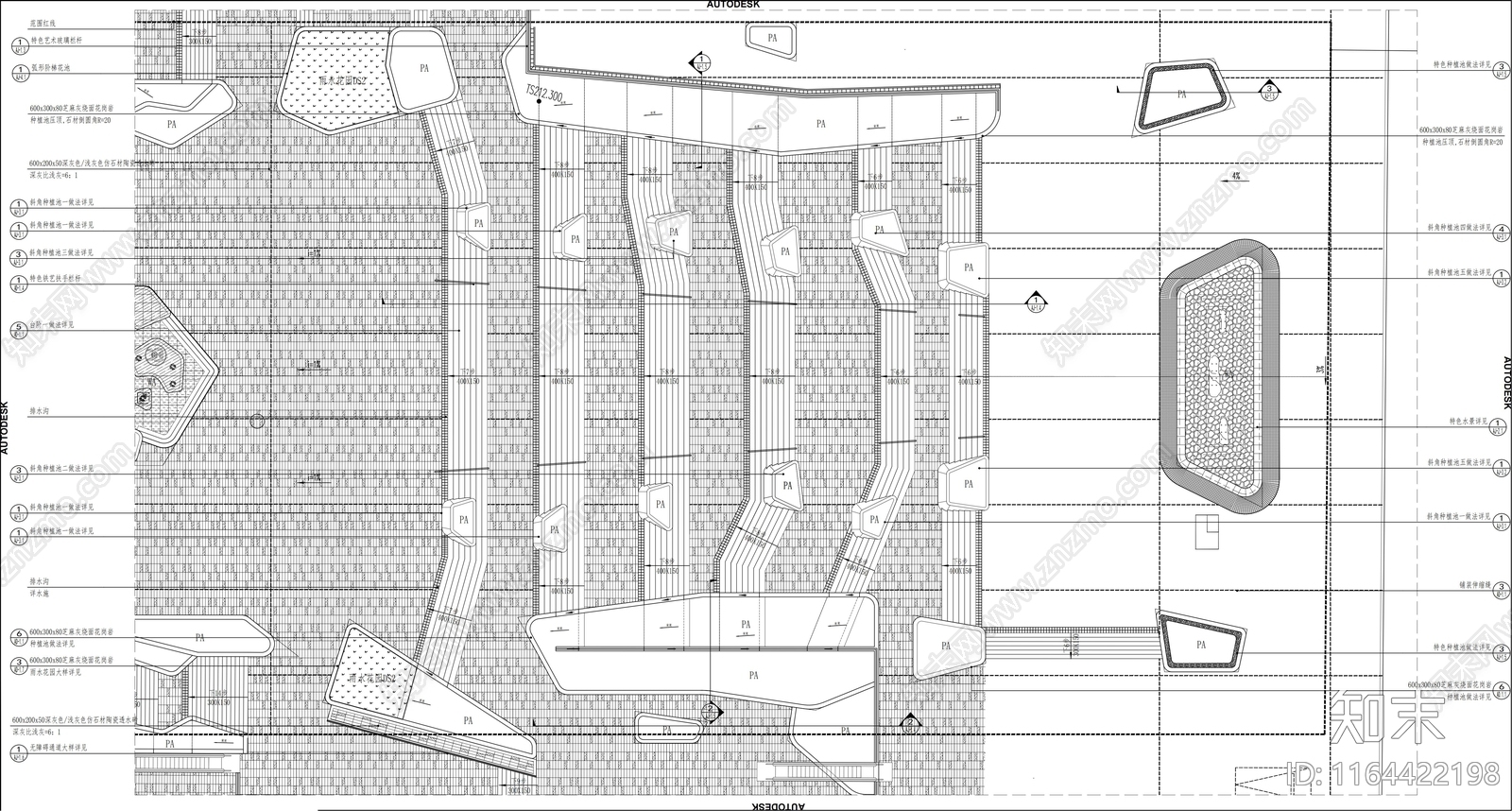 现代商业景观cad施工图下载【ID:1164422198】