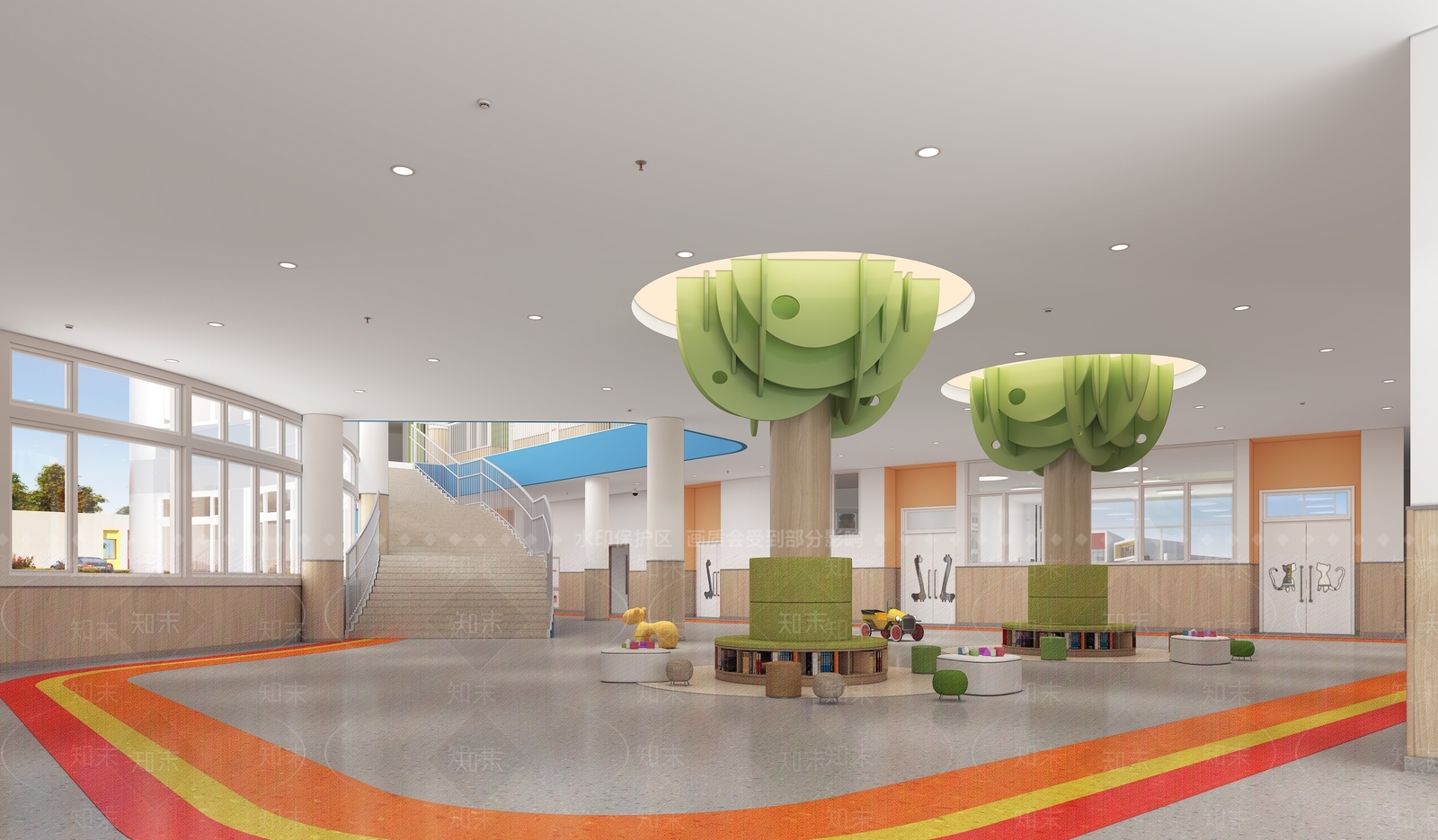 现代幼儿园3D模型下载【ID:1164423505】