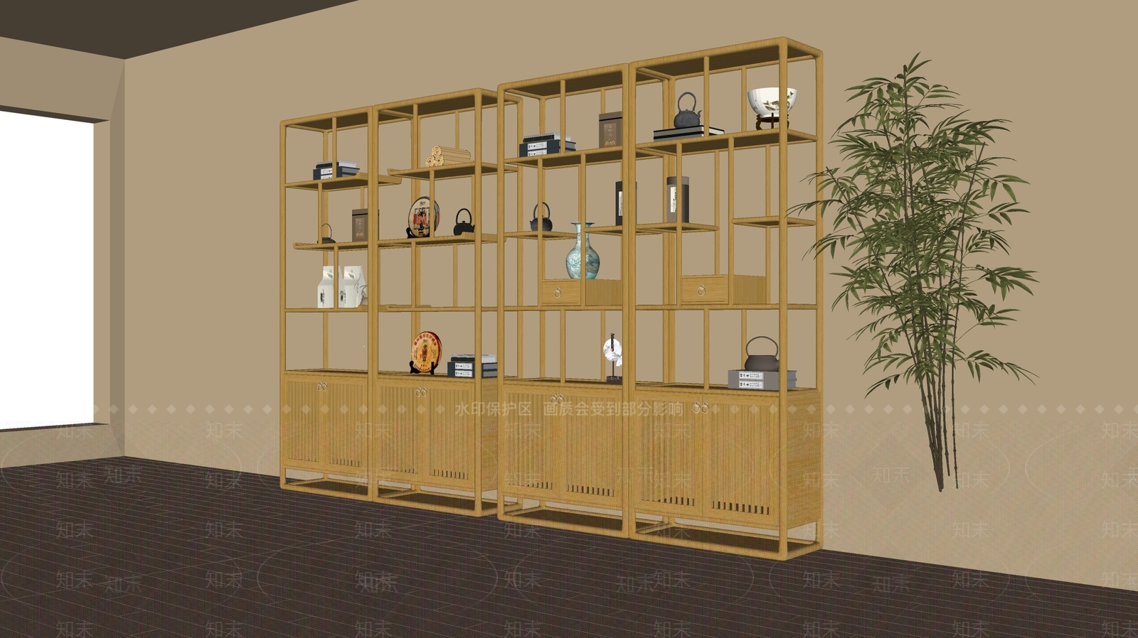 现代博古架SU模型下载【ID:1164424340】