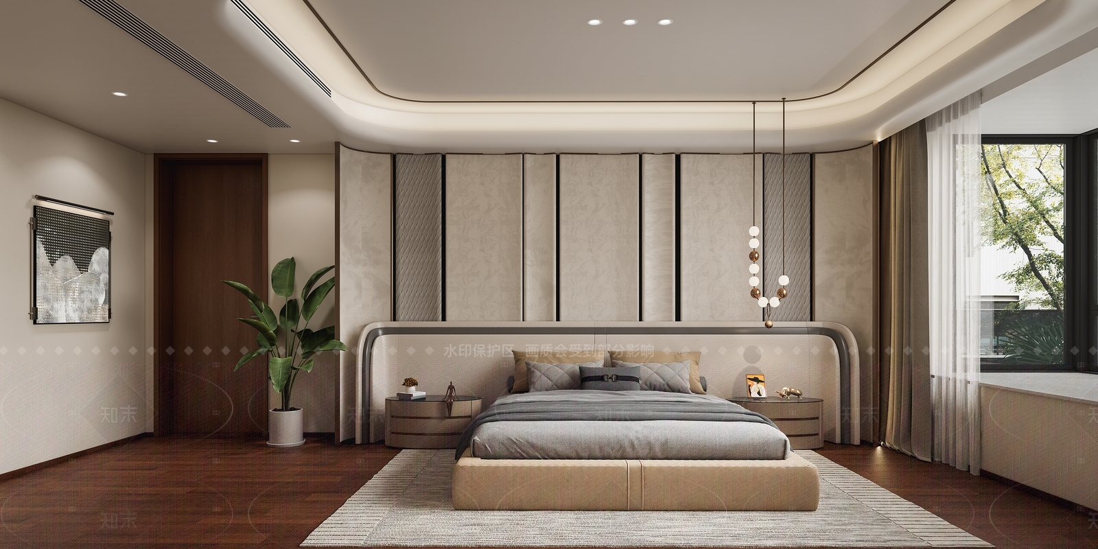 现代家居卧室SU模型下载【ID:1215969038】