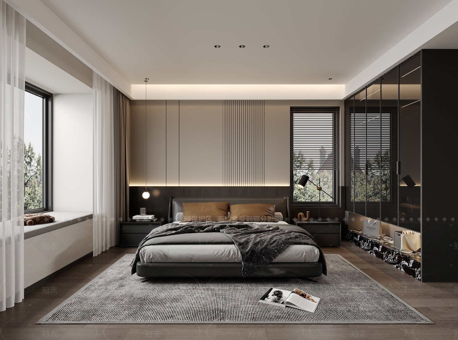 现代衣帽间3D模型下载【ID:1214632233】