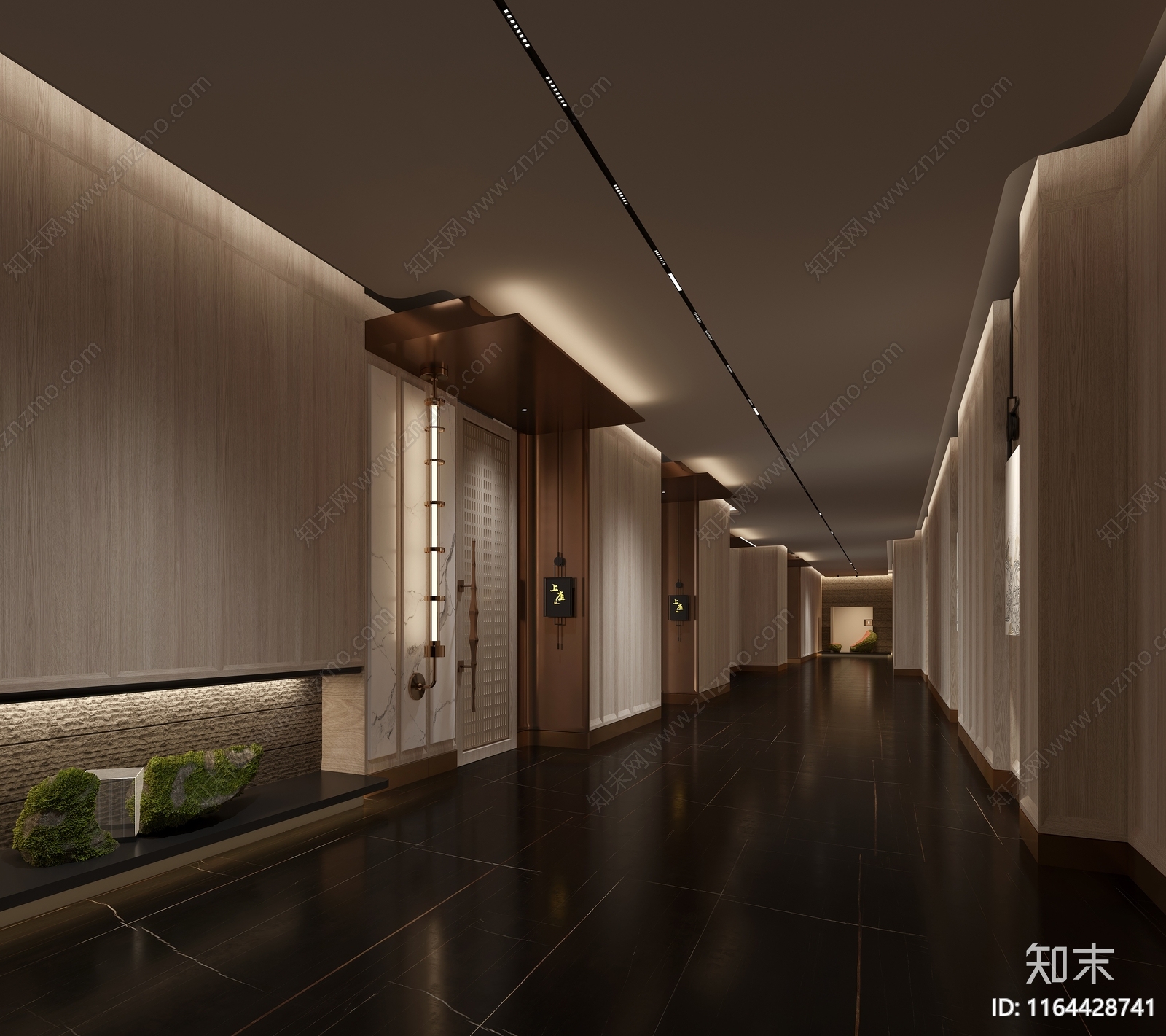 新中式酒店3D模型下载【ID:1164428741】