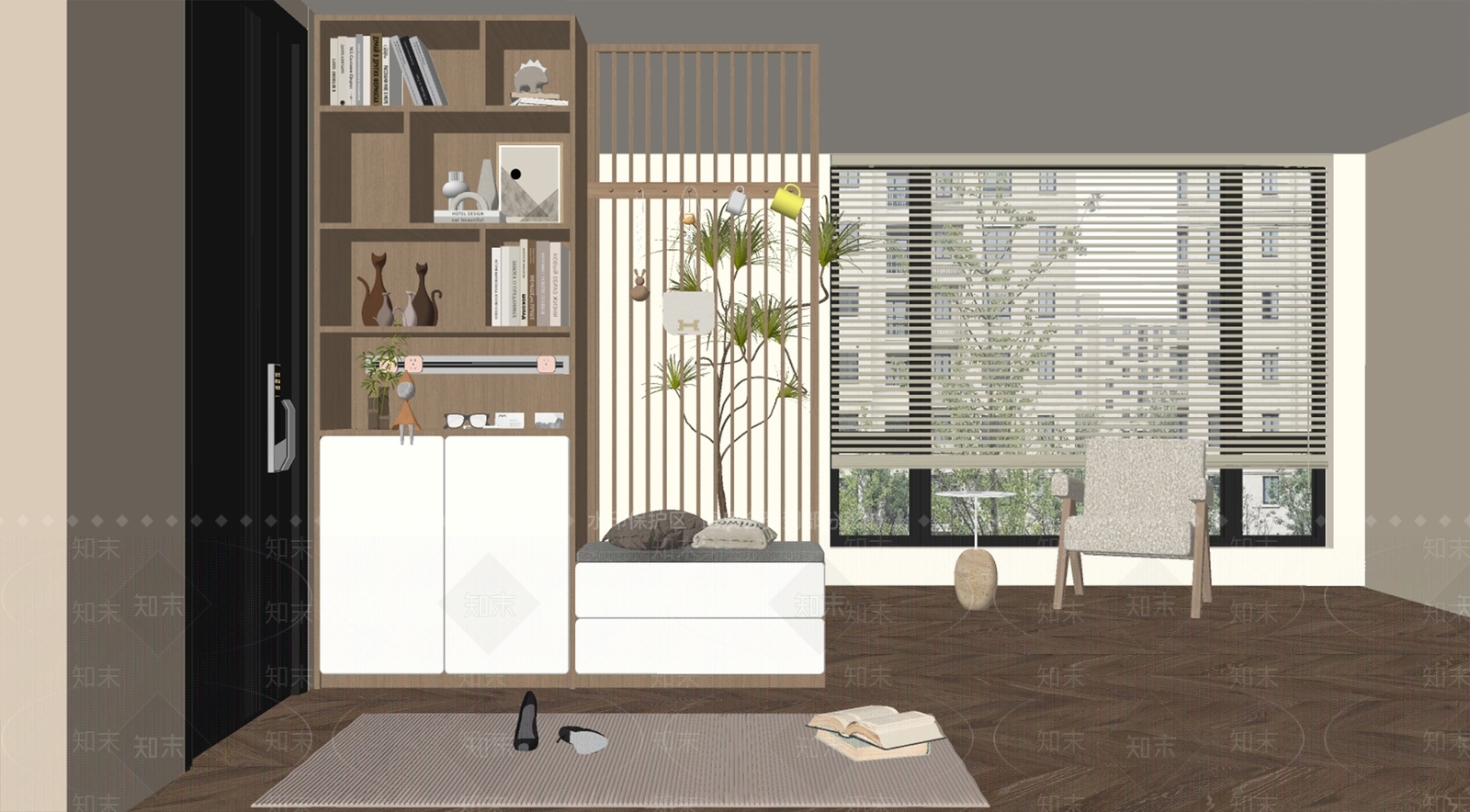 鞋柜SU模型下载【ID:1164432876】