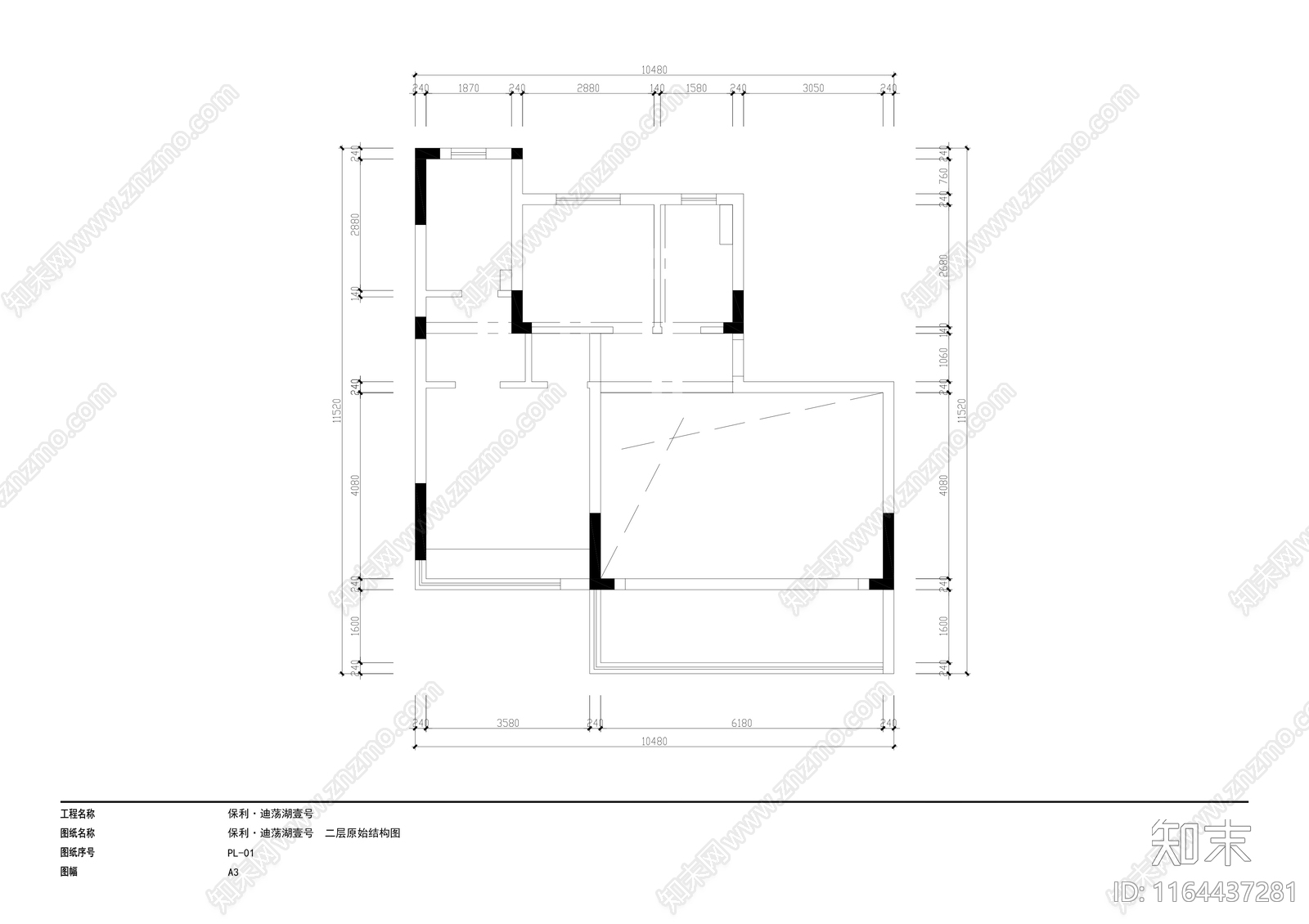 现代轻奢整体家装空间cad施工图下载【ID:1164437281】