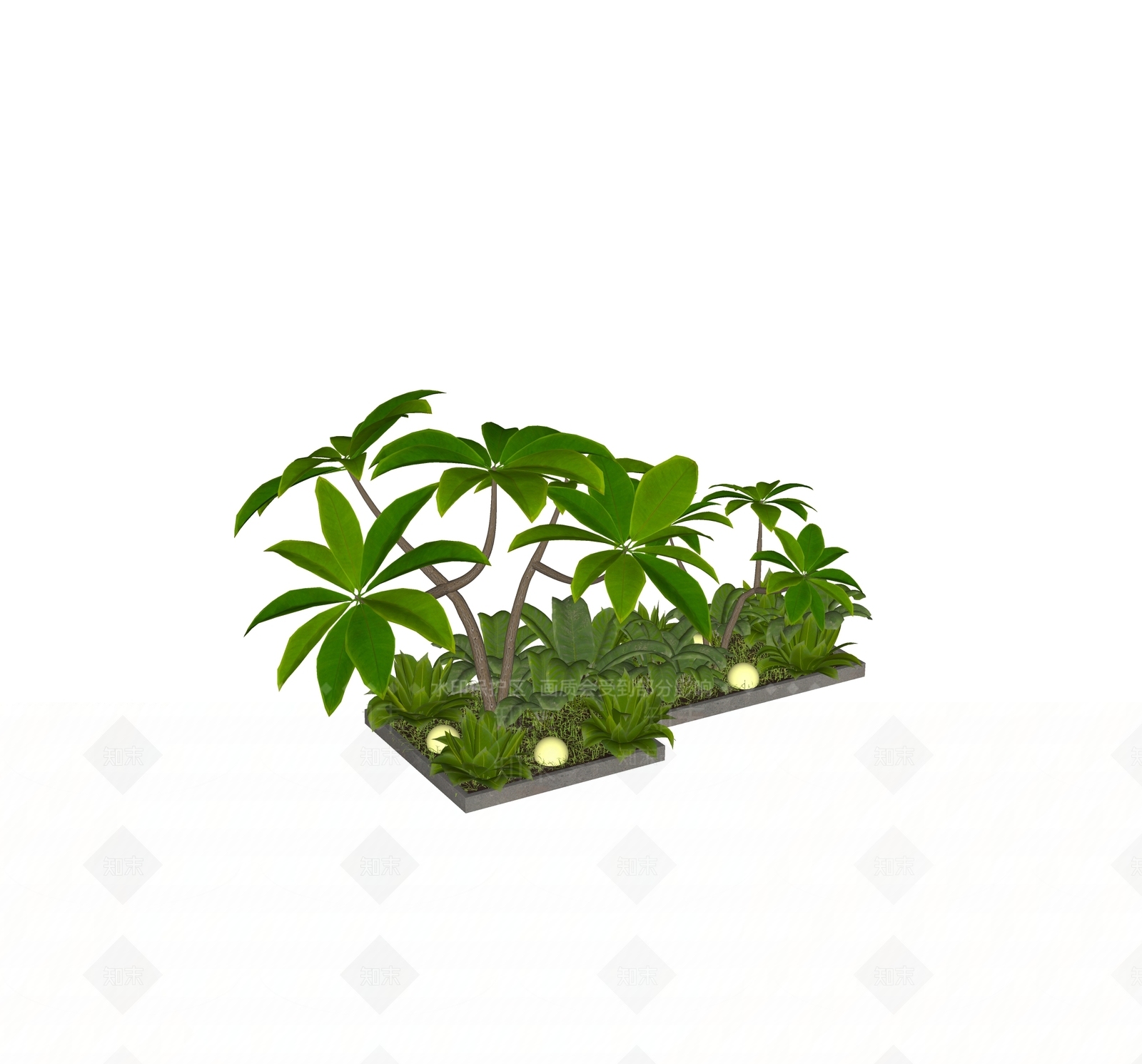 植物组合SU模型下载【ID:1164441612】