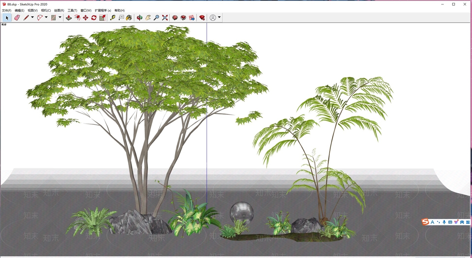 植物组合SU模型下载【ID:1164443457】