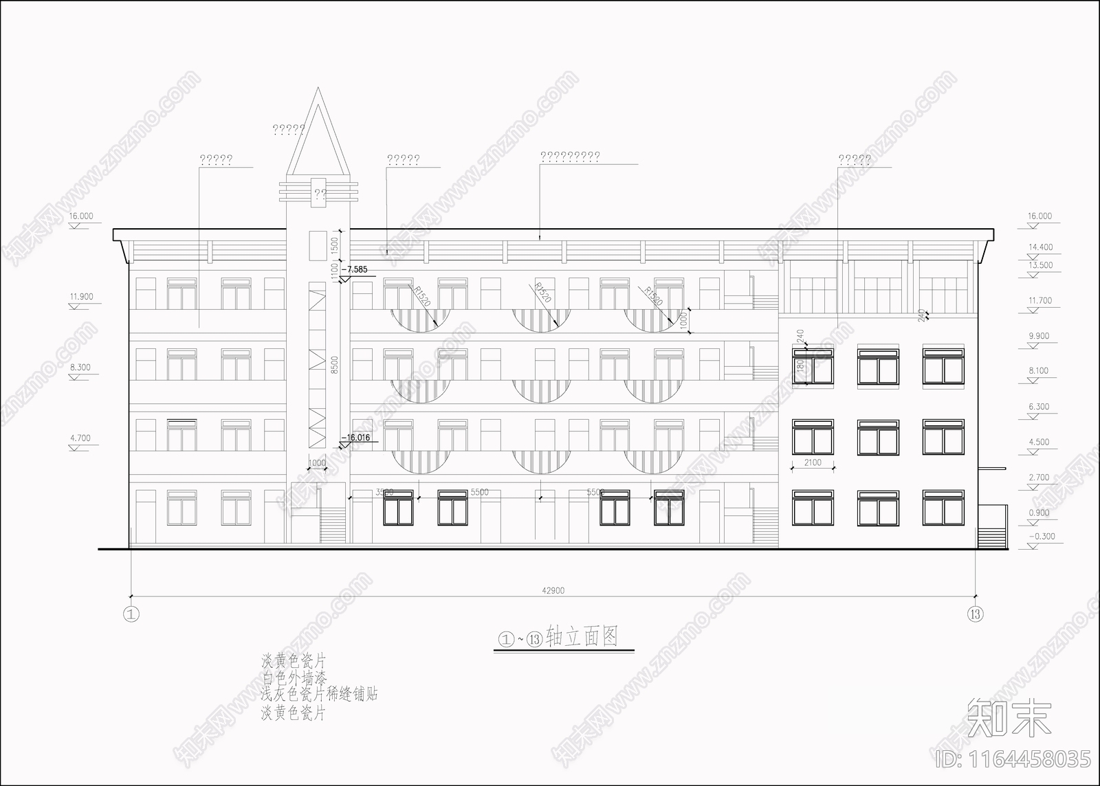 现代欧式学校建筑cad施工图下载【ID:1164458035】