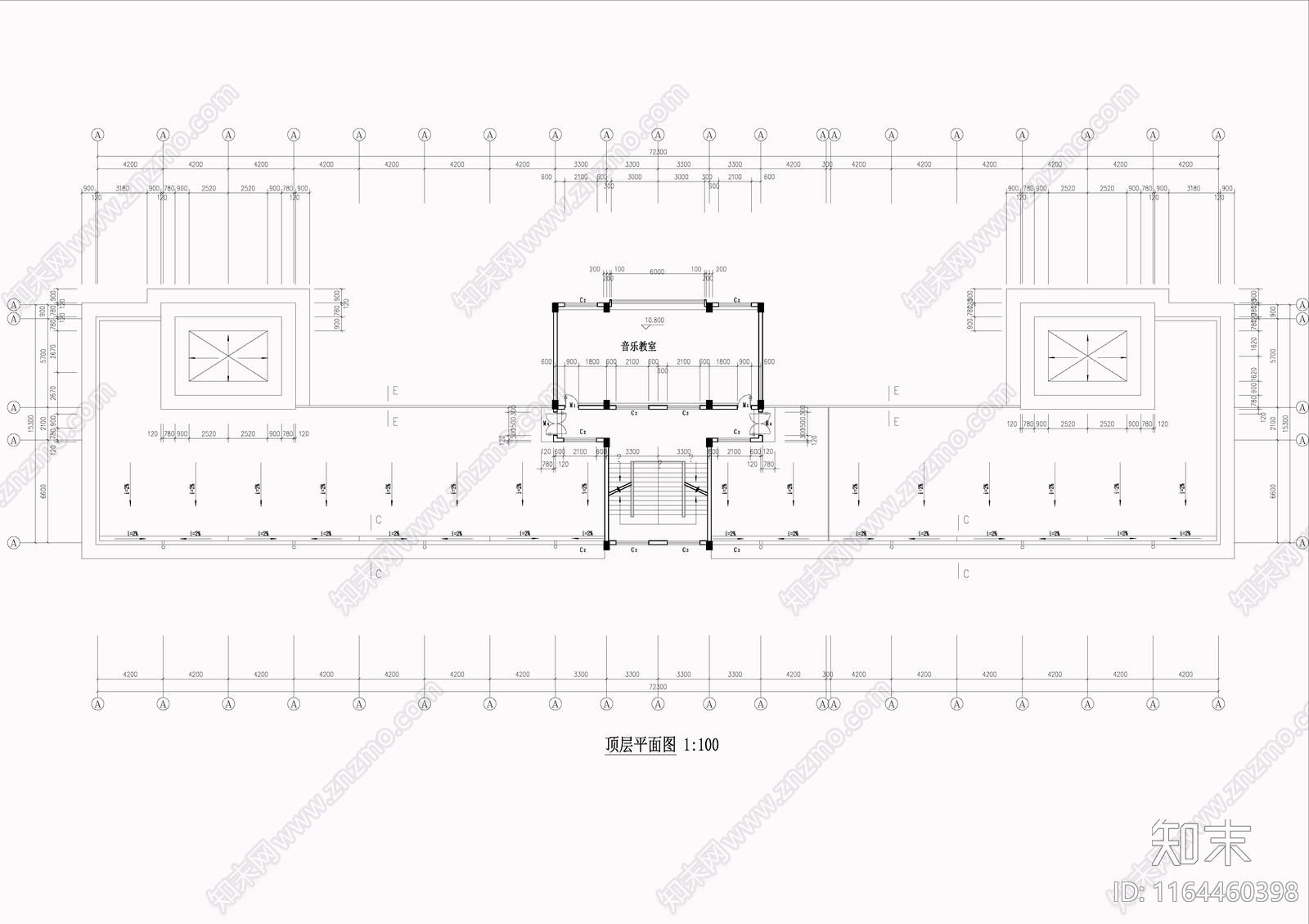 欧式学校建筑cad施工图下载【ID:1164460398】