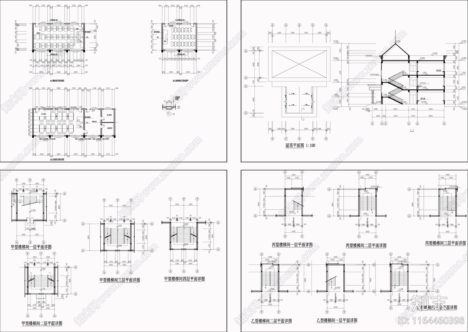 欧式学校建筑cad施工图下载【ID:1164460398】
