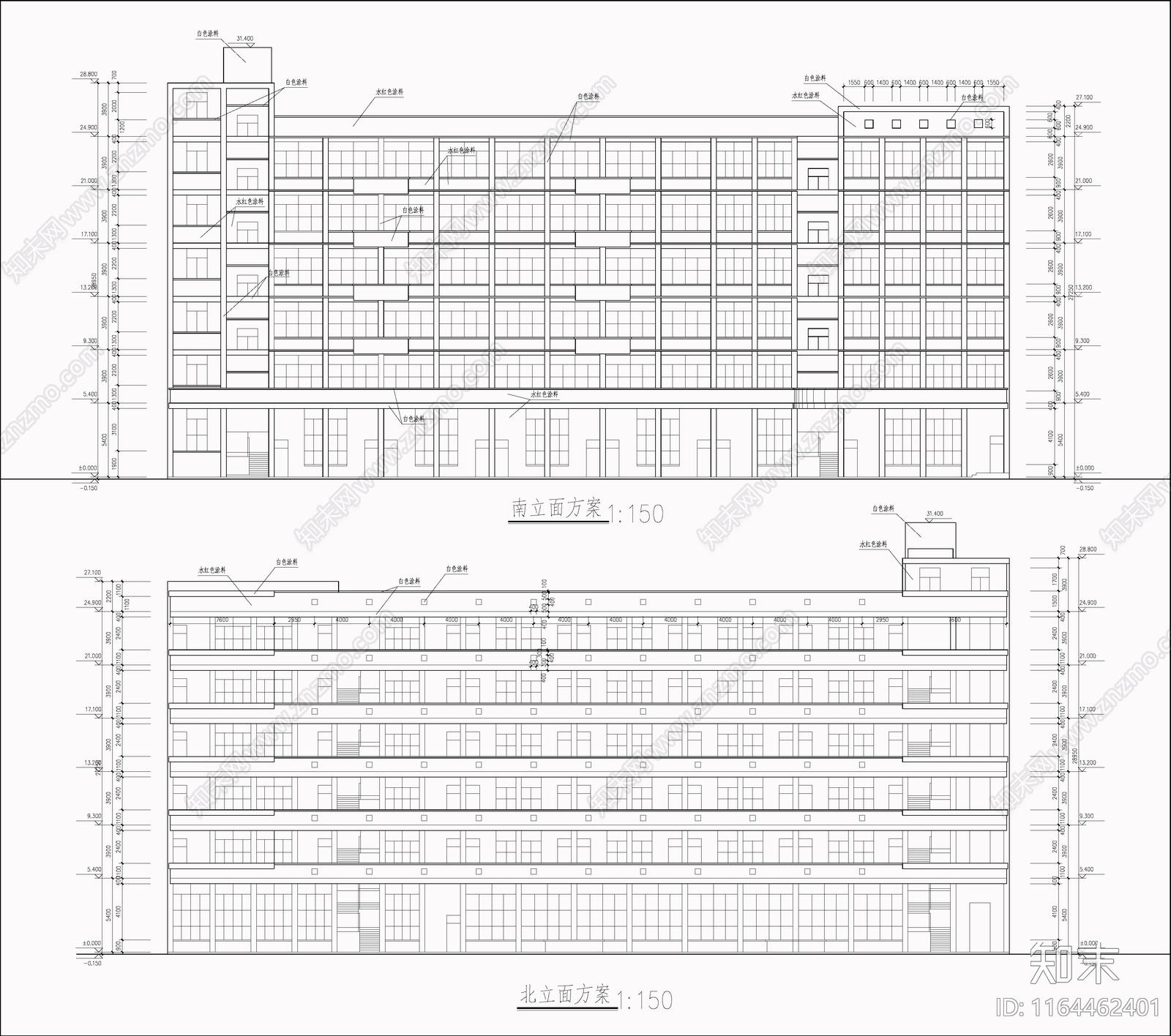 现代学校建筑cad施工图下载【ID:1164462401】