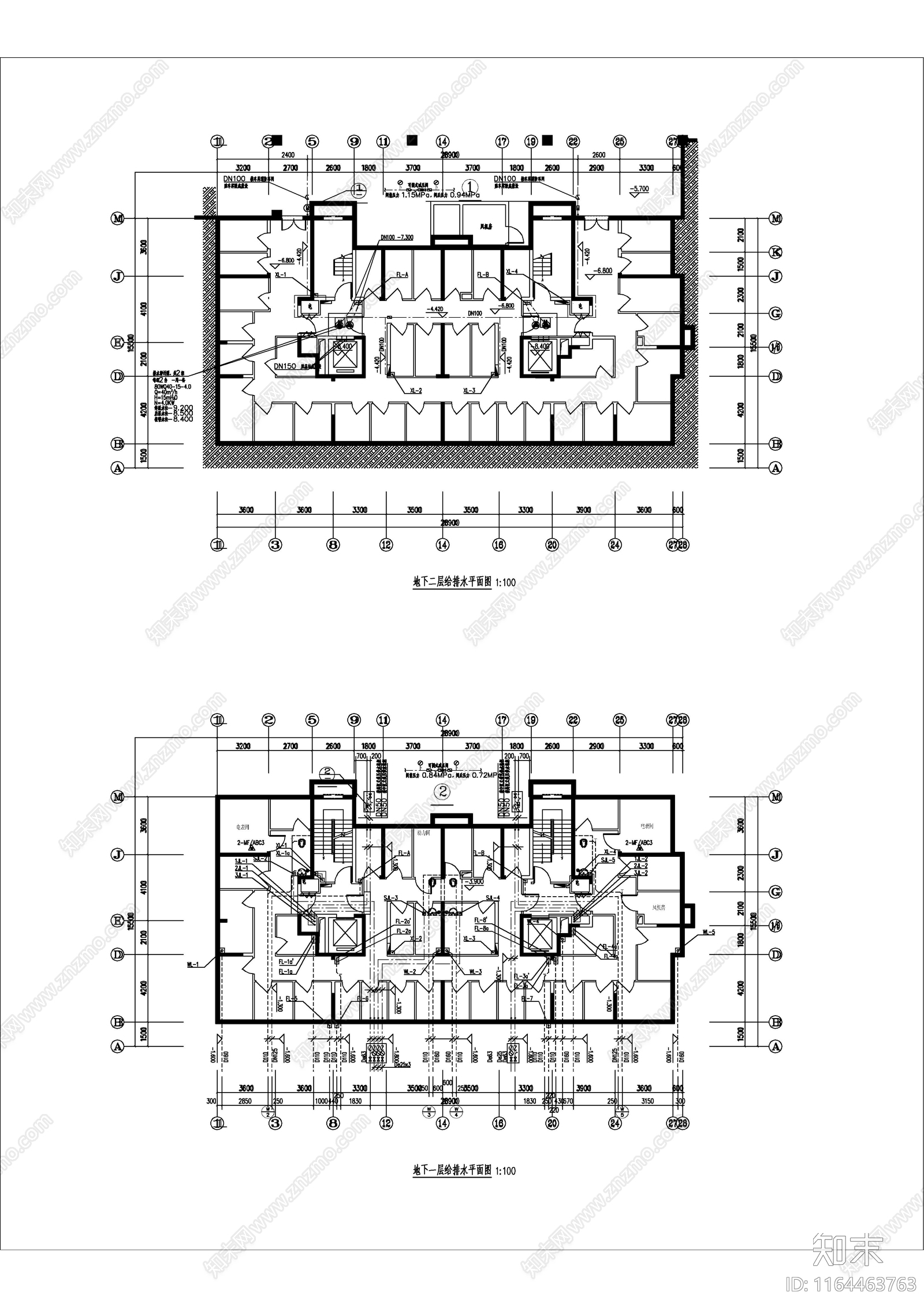 给排水图cad施工图下载【ID:1164463763】