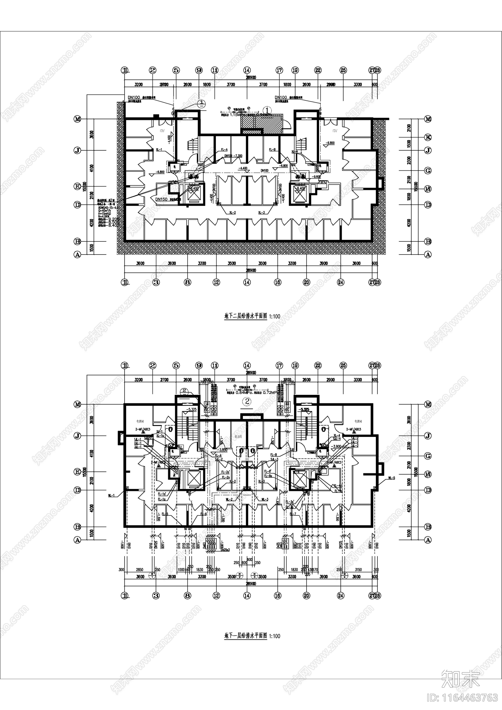 给排水图cad施工图下载【ID:1164463763】