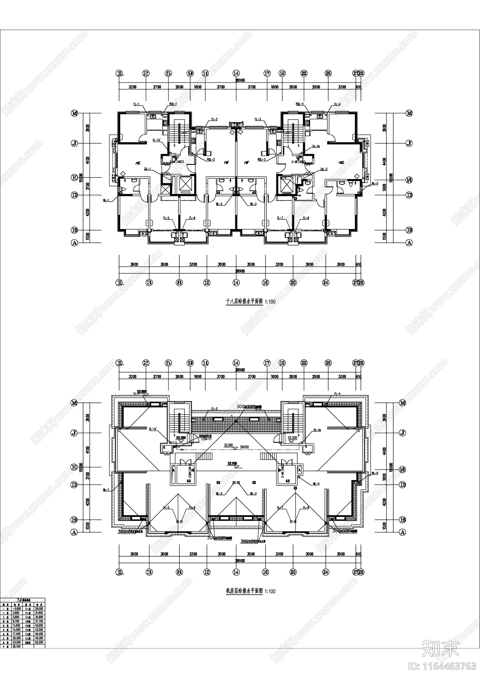 给排水图cad施工图下载【ID:1164463763】