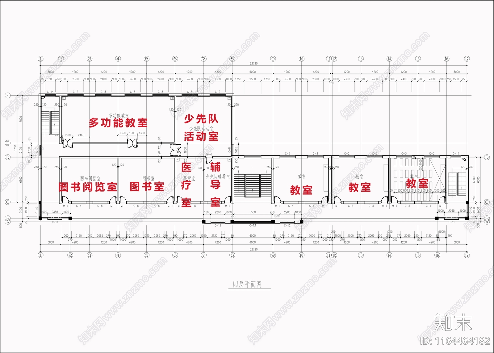 现代学校建筑cad施工图下载【ID:1164464182】