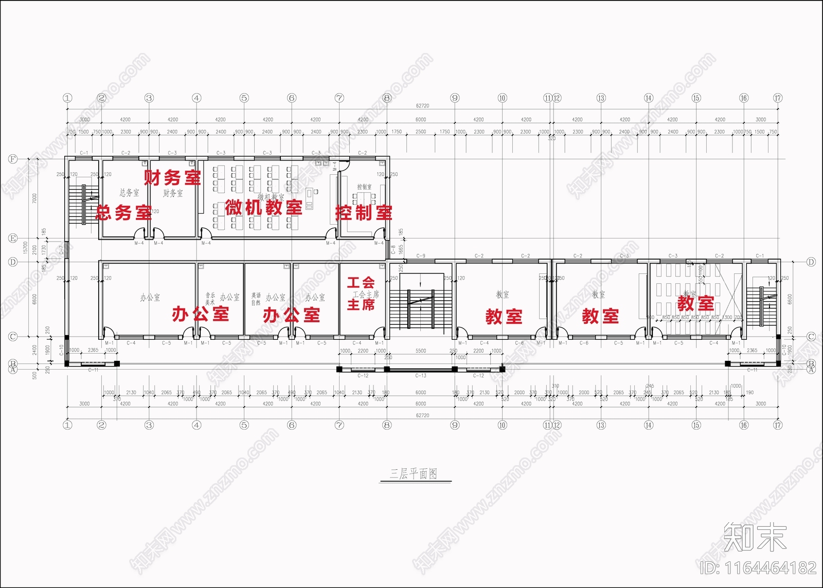 现代学校建筑cad施工图下载【ID:1164464182】
