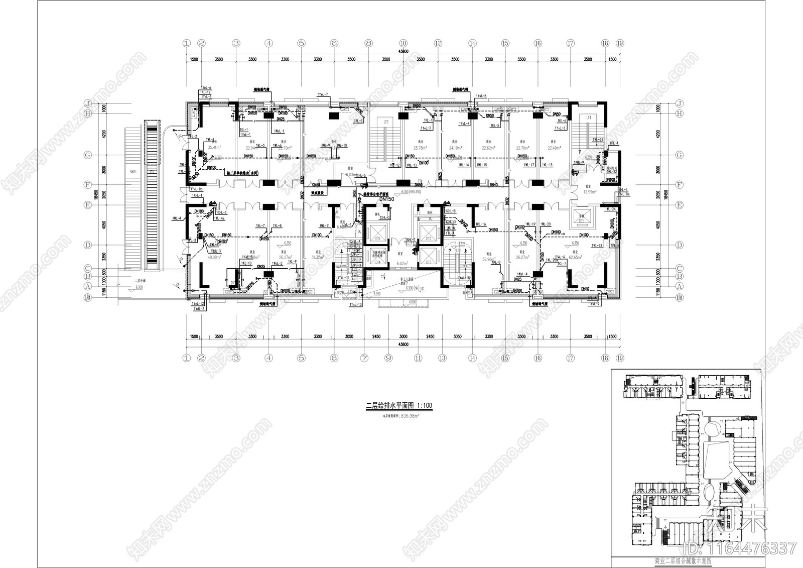 给排水图cad施工图下载【ID:1164476337】