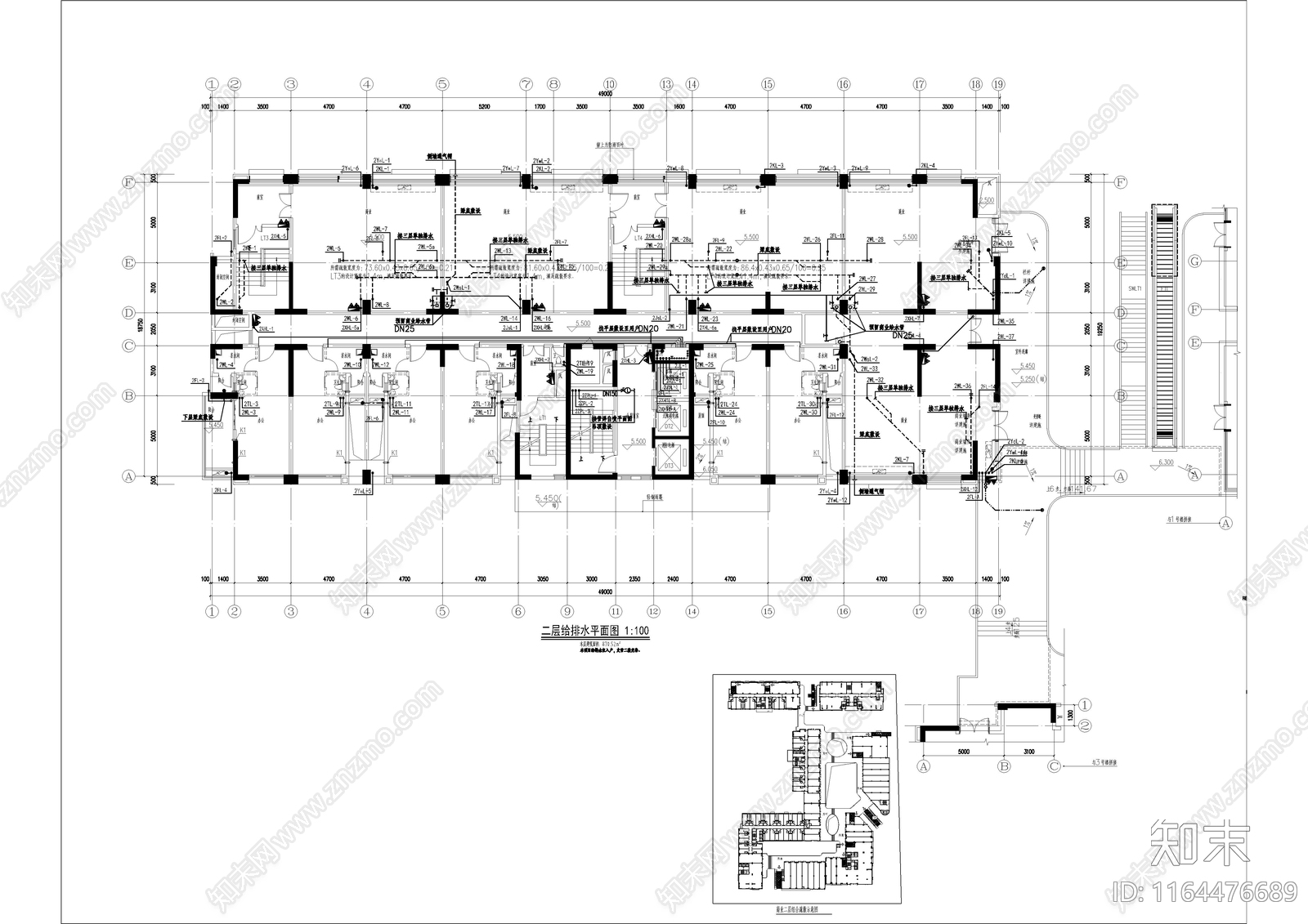 给排水图cad施工图下载【ID:1164476689】