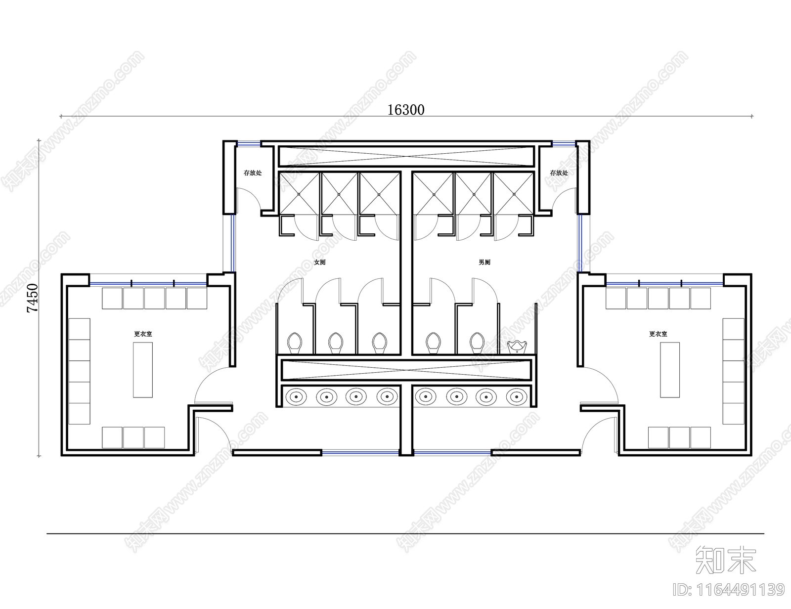 现代其他商业空间cad施工图下载【ID:1164491139】