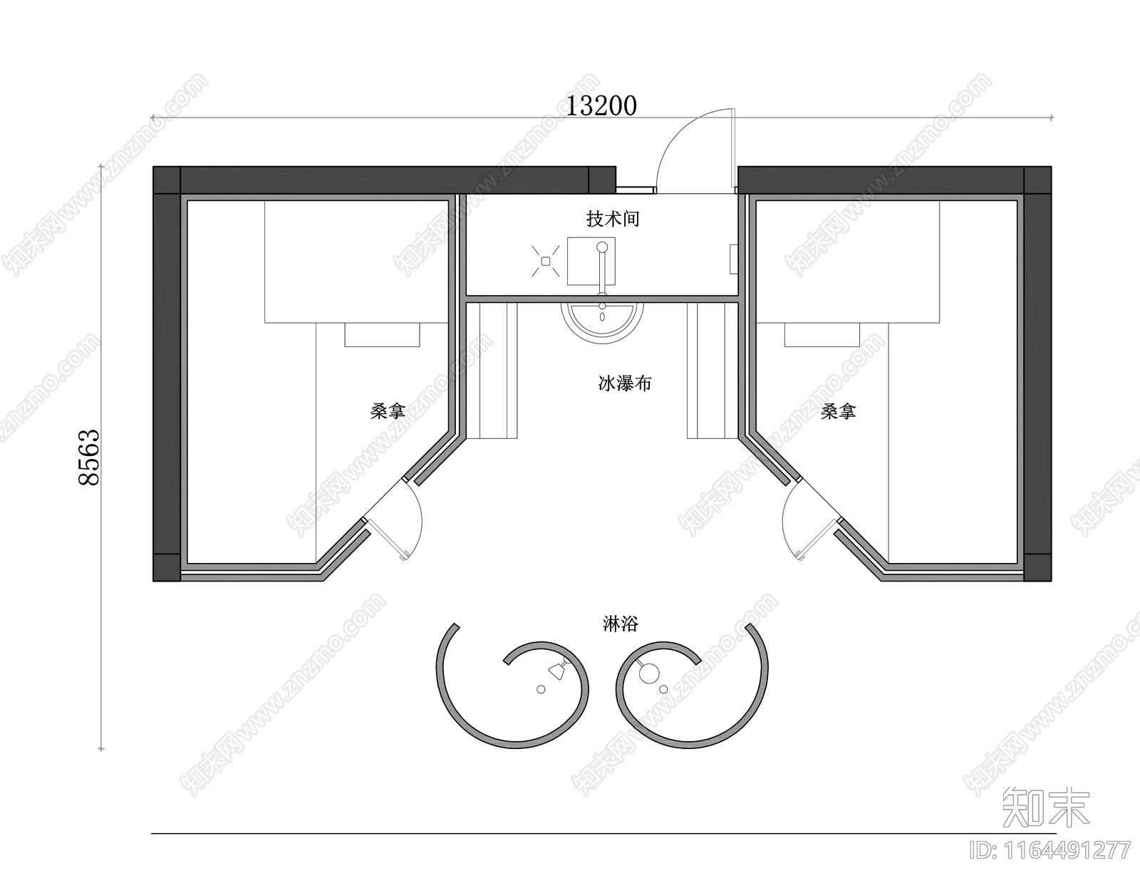 现代会所cad施工图下载【ID:1164491277】