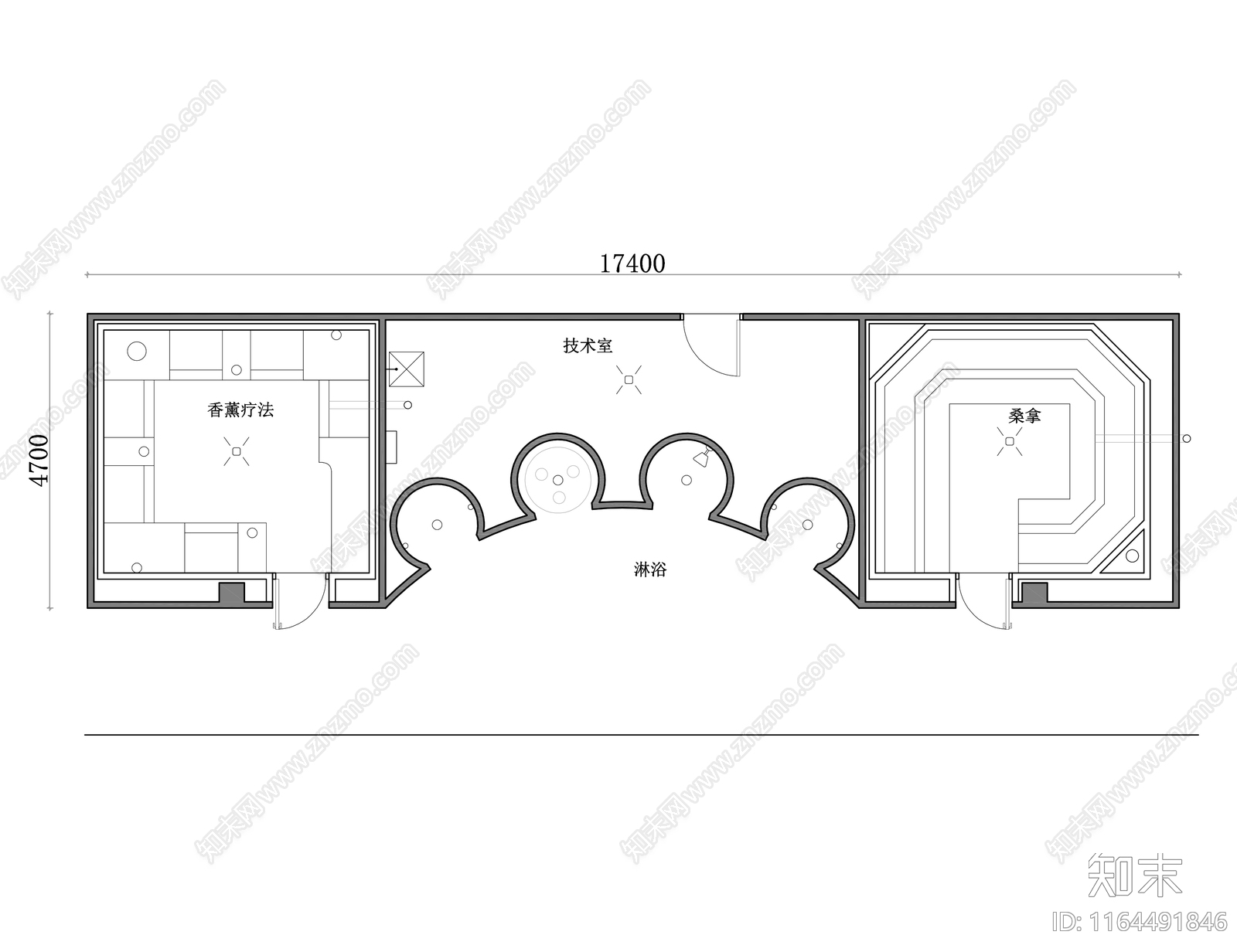 现代会所cad施工图下载【ID:1164491846】