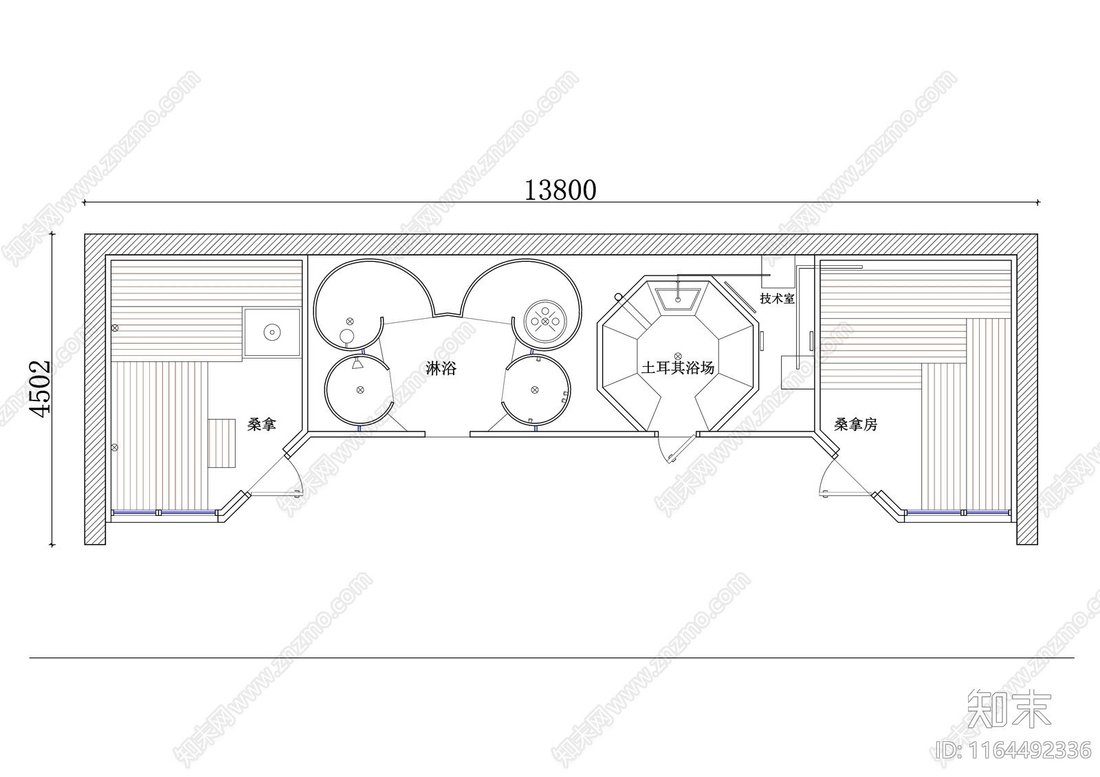 现代会所cad施工图下载【ID:1164492336】