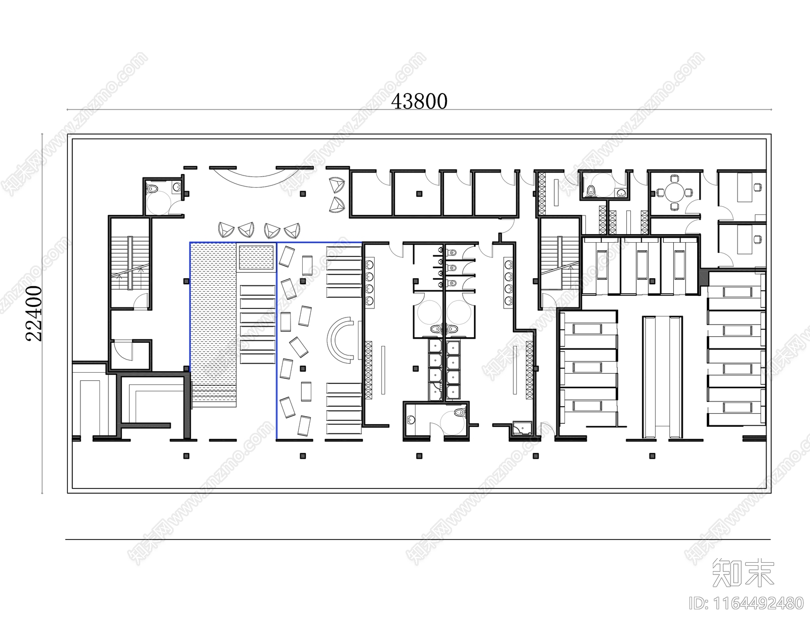 现代会所cad施工图下载【ID:1164492480】