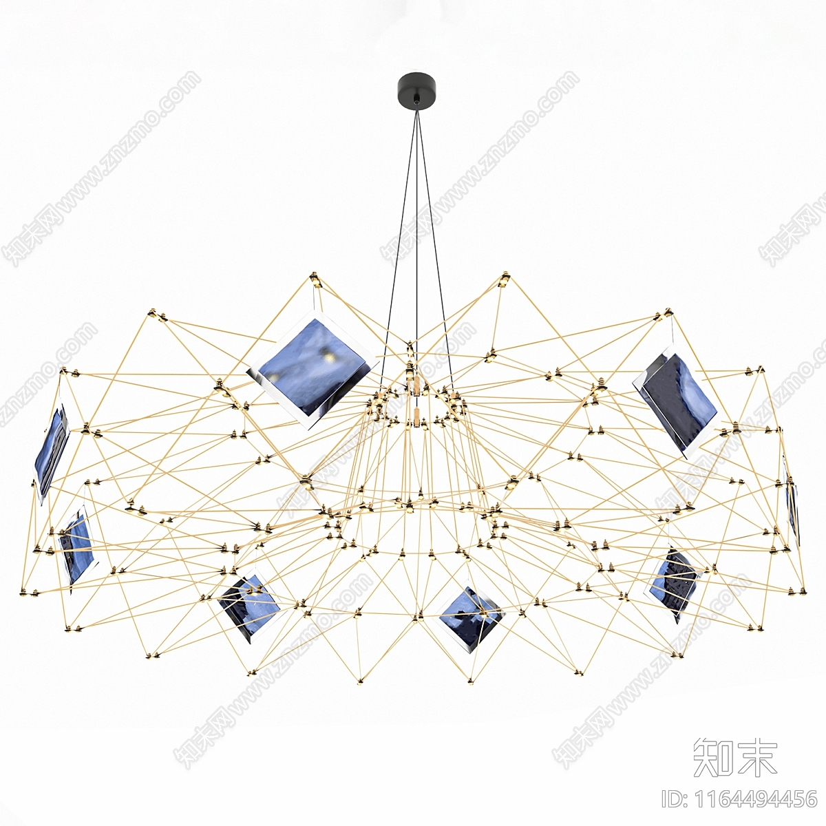 现代吊灯3D模型下载【ID:1164494456】