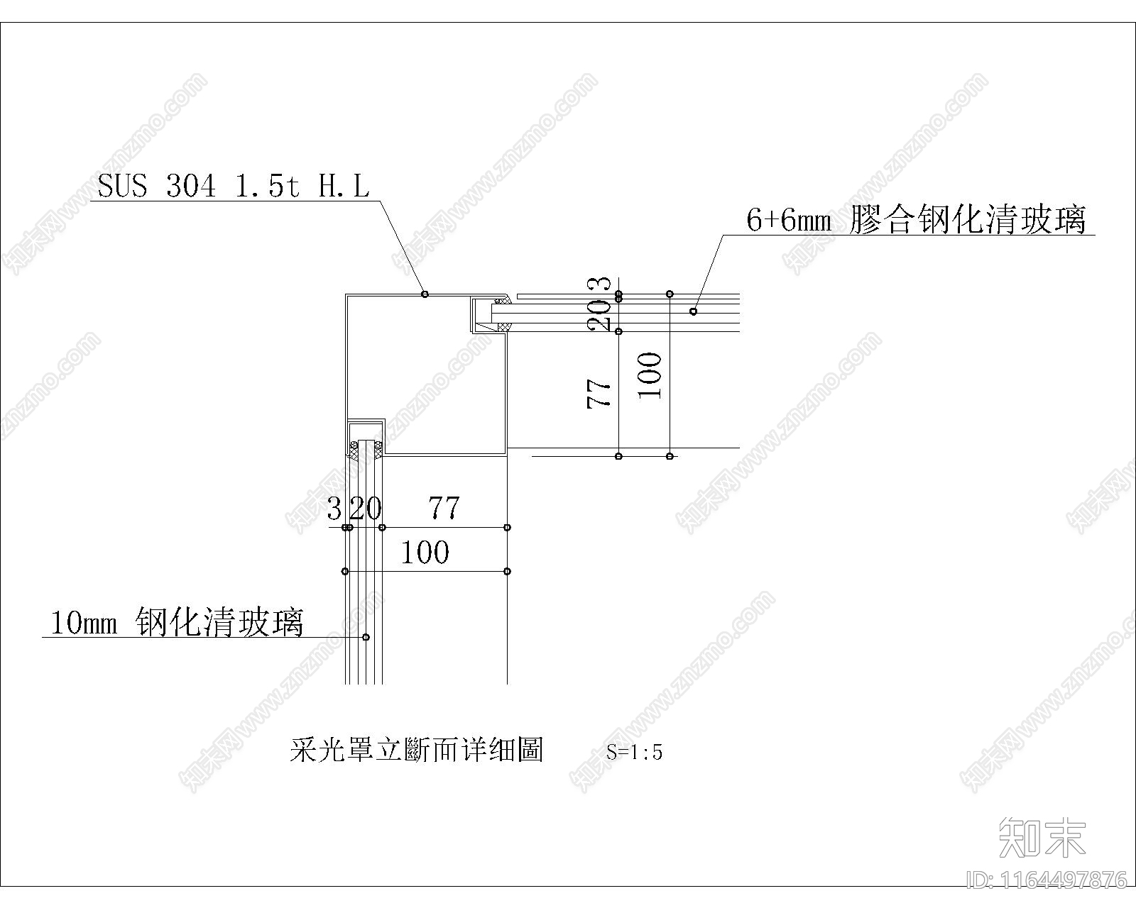 其他窗cad施工图下载【ID:1164497876】