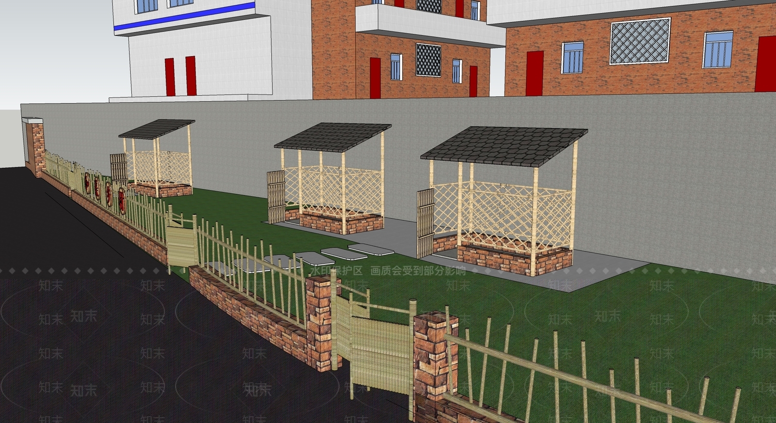 现代其他景观小建筑SU模型下载【ID:1164509432】