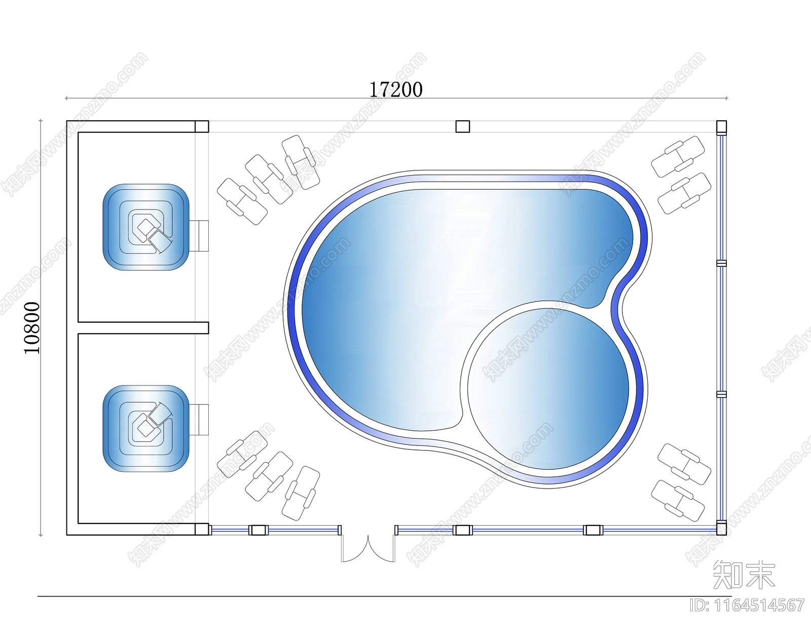 现代会所施工图下载【ID:1164514567】