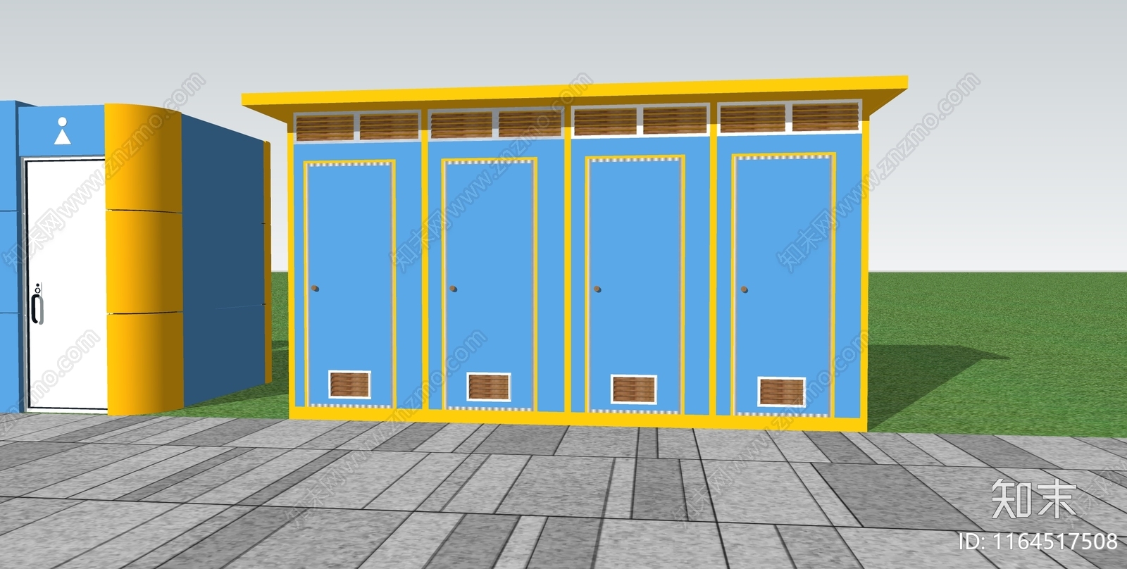 现代公共卫生间SU模型下载【ID:1164517508】