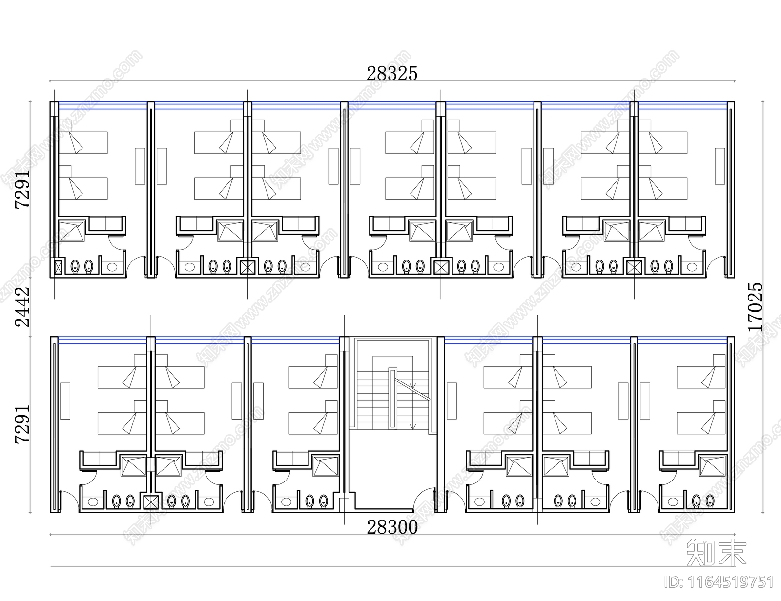 现代酒店施工图下载【ID:1164519751】