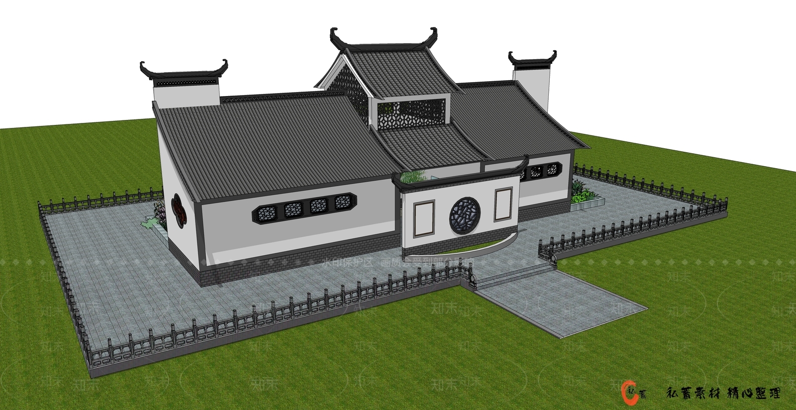 新中式公共卫生间SU模型下载【ID:1164520383】