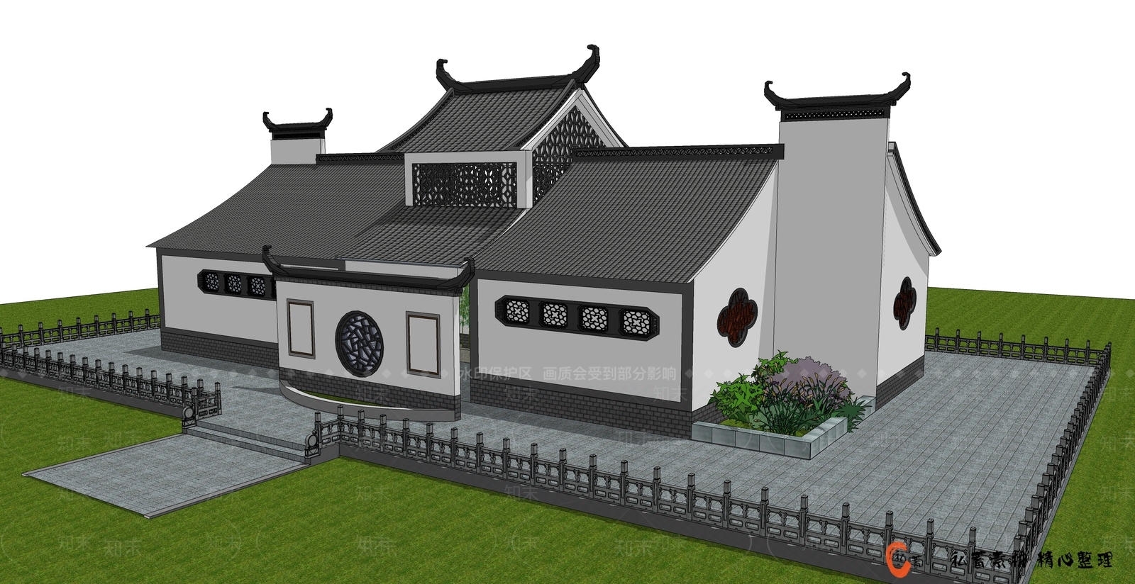 新中式公共卫生间SU模型下载【ID:1164520383】
