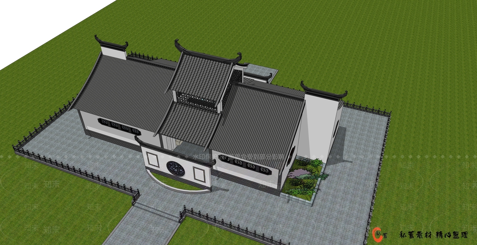 新中式公共卫生间SU模型下载【ID:1164520383】